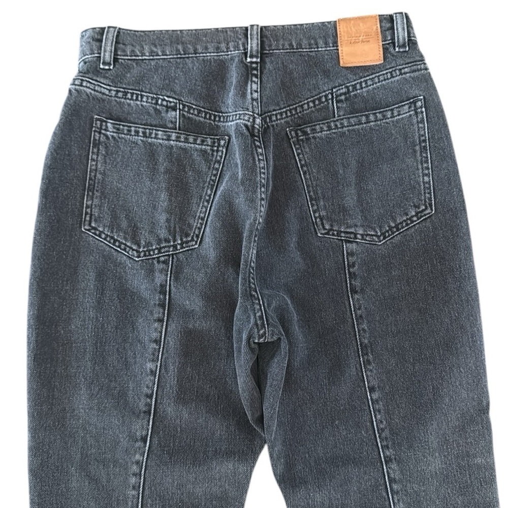 & Other Stories Sissy Black High Rise Exposed Zipper Jeans Size 28 - Picture 8 of 16